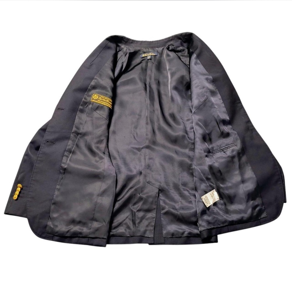 Brooks Brothers Navy Wool Blazer with Gold Buttons, 12 - Picture 5 of 9